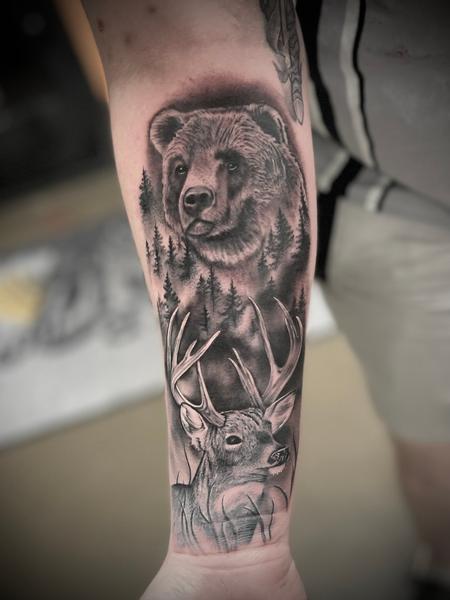 Tattoos - Bear and Deer - 145851